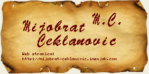 Mijobrat Čeklanović vizit kartica
